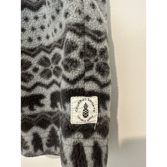 Chubbies Midwinter's Night Dream Fleece Lounge Shorts Bear Print Size M 5.5" - Picture 2 of 7